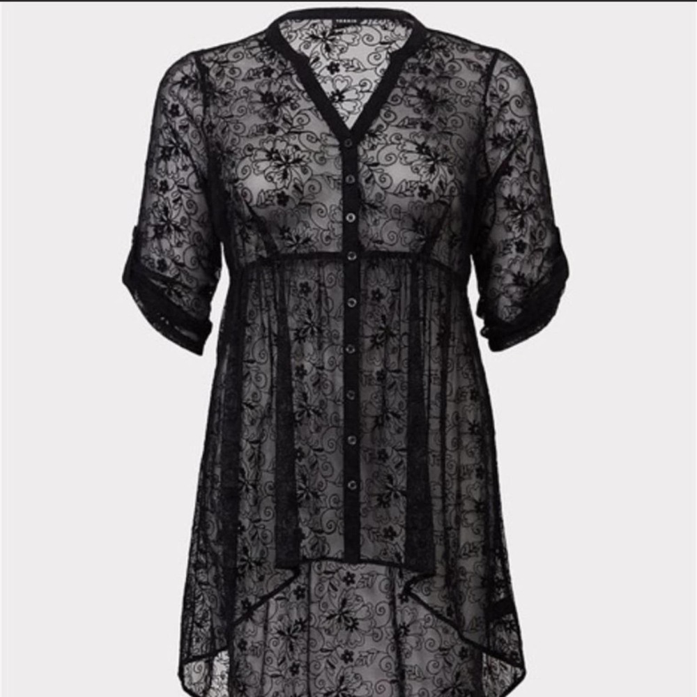 NWT Torrid Lace Lexie 3/4 Sleeve Tunic